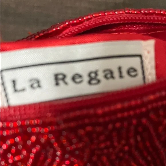 La Regale Elegant Red Beaded Mini Bag - Picture 7 of 7